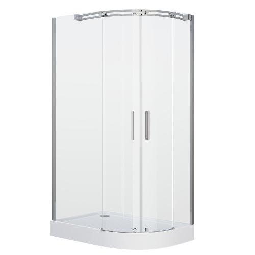 Душевой уголок Grossman Galaxy GR-4110L 110х80 стекло прозрачное профиль хром без поддона